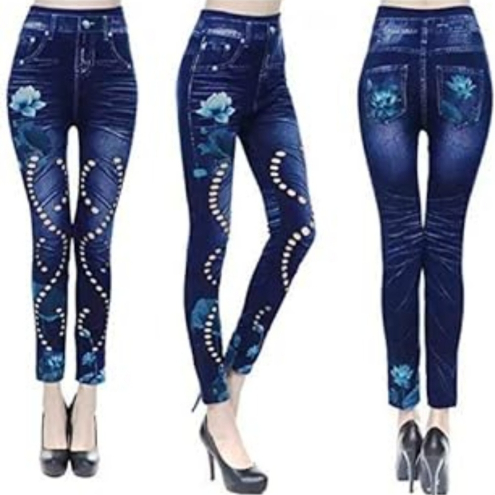 Faux Jean Leggings